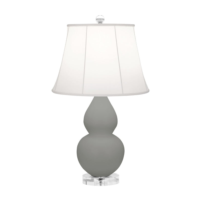 media image for matte smoky taupe glazed ceramic double gourd accent lamp by robert abbey ra mst12 4 292