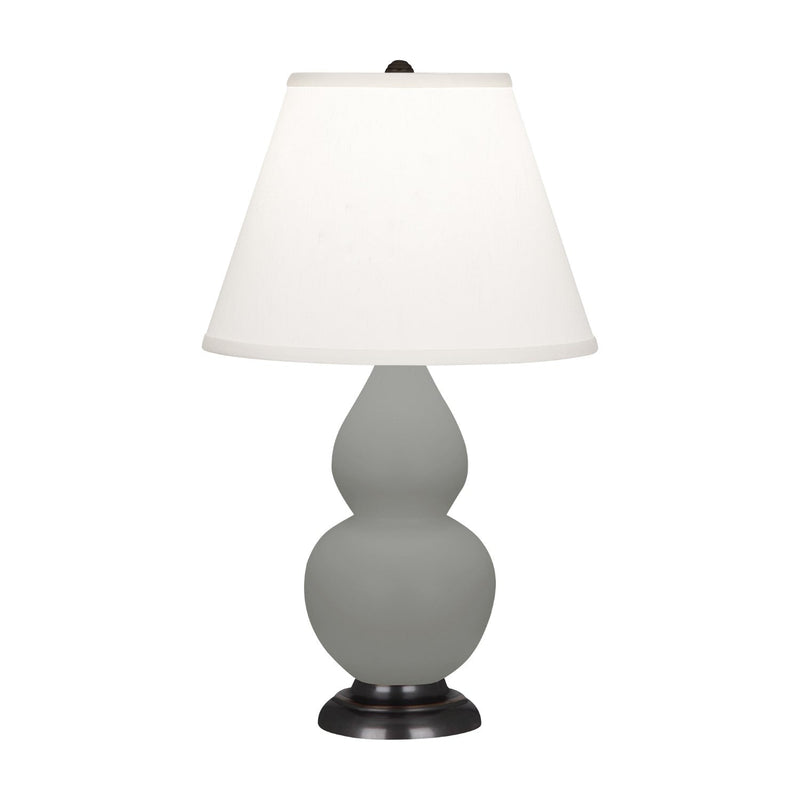 media image for matte smoky taupe glazed ceramic double gourd accent lamp by robert abbey ra mst12 3 256