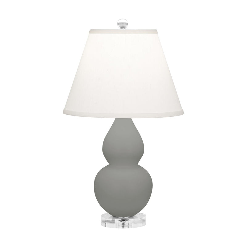 media image for matte smoky taupe glazed ceramic double gourd accent lamp by robert abbey ra mst12 5 237