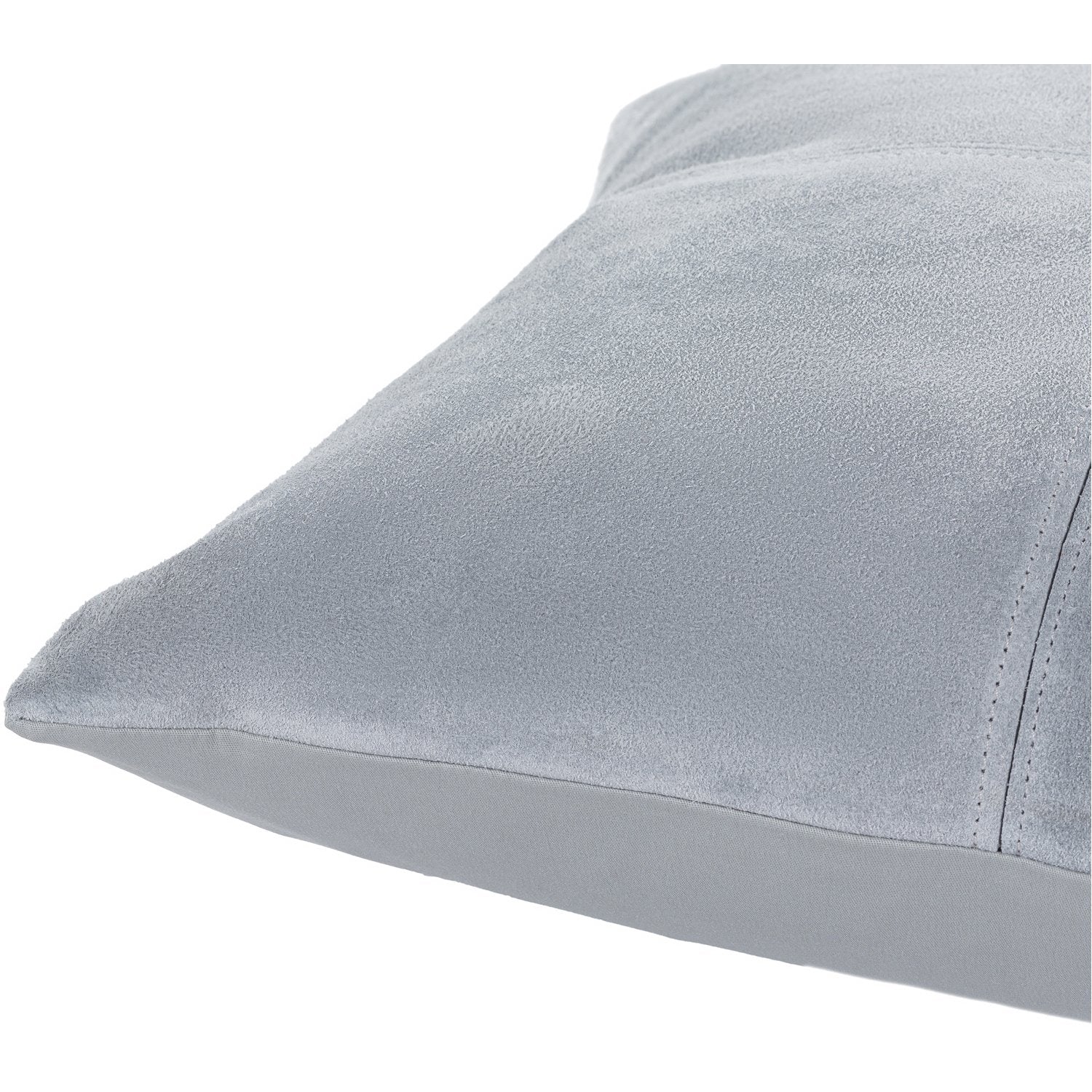 Shop Manitou Suede Square Pillow Medium Gray | Burke Decor
