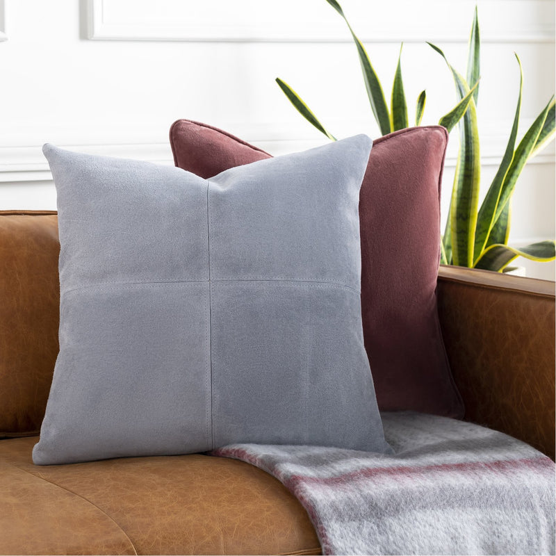 media image for Manitou MTU-003 Suede Square Pillow in Medium Gray by Surya 256
