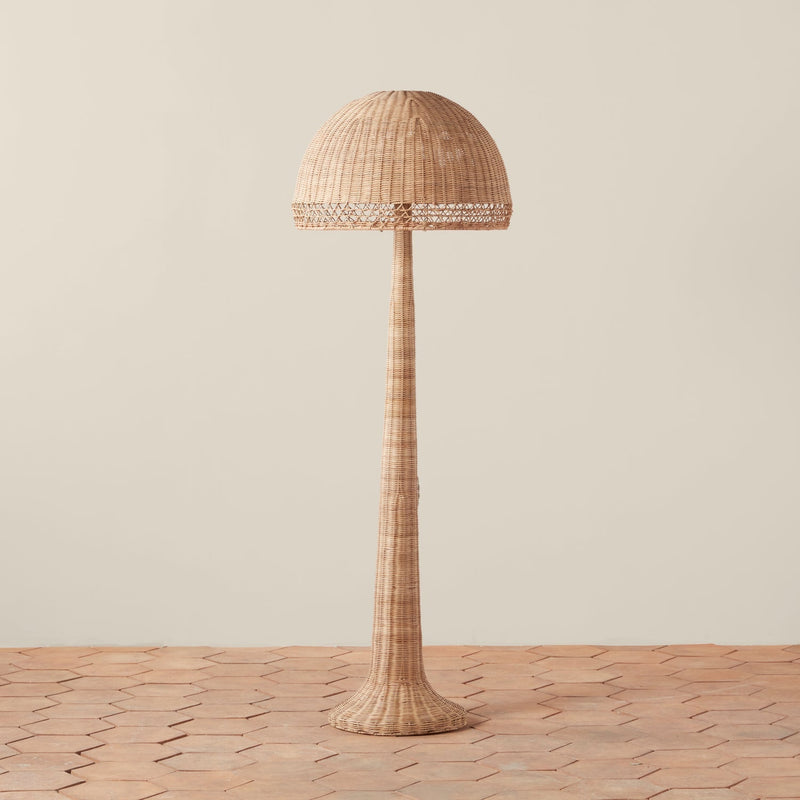 media image for rattan mushroom floor lamp by woven musfl na 1 223