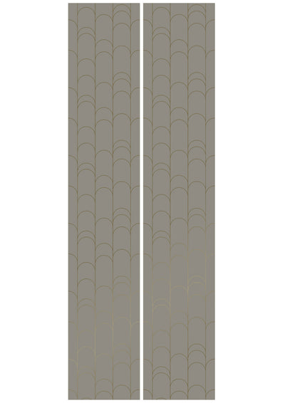 product image for Golden Lines Taupe/Gold MW-070 Wallpaper by Kek Amsterdam 56