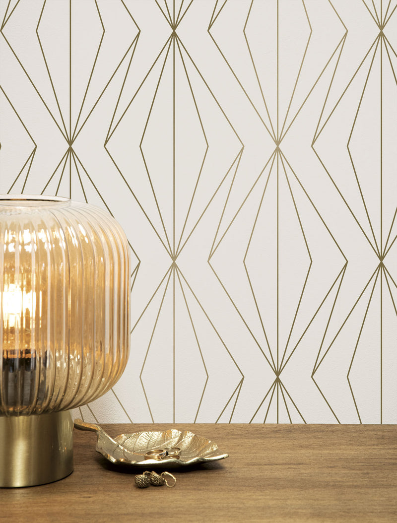 media image for Golden Lines Ivory/Gold MW-072 Wallpaper by Kek Amsterdam 239