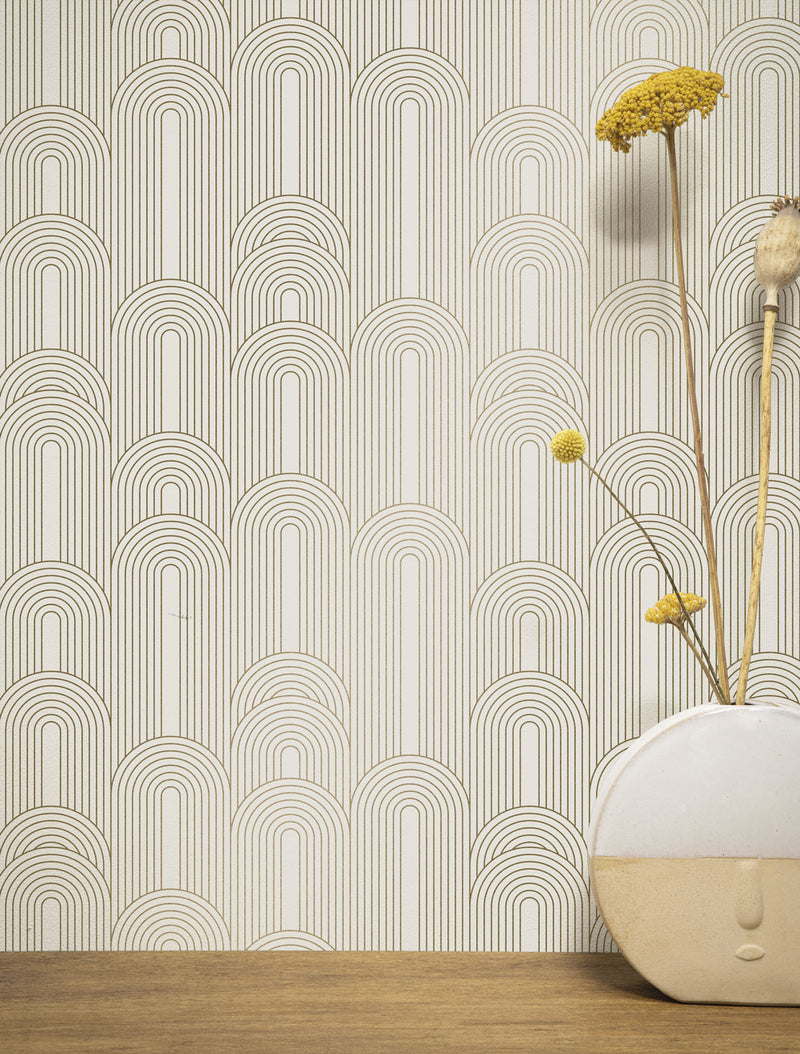 media image for Golden Lines Ivory/Gold MW-077 Wallpaper by Kek Amsterdam 272