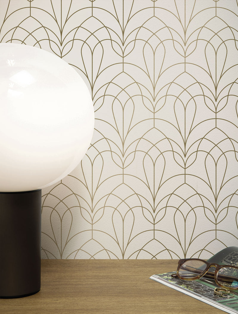 media image for Golden Lines Ivory/Gold MW-082 Wallpaper by Kek Amsterdam 218