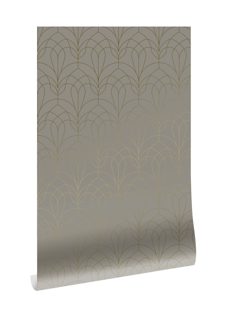 media image for Golden Lines Taupe/Gold MW-085 Wallpaper by Kek Amsterdam 234