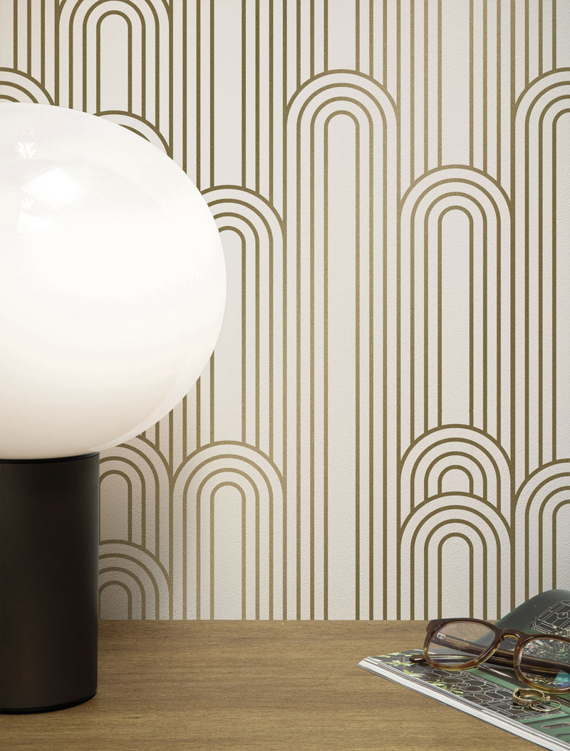 media image for Golden Lines Ivory/Gold MW-087 Wallpaper by Kek Amsterdam 237