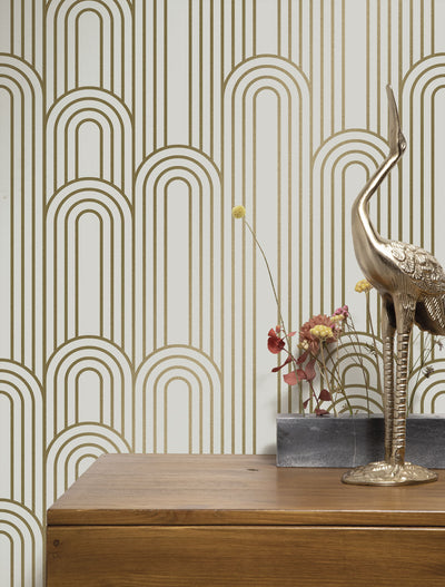 product image for Golden Lines Sand/Gold MW-088 Wallpaper by Kek Amsterdam 61