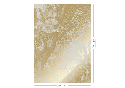 product image for Gold Metallic Wall Mural No. 1 Engraved Landscapes in Sand 37