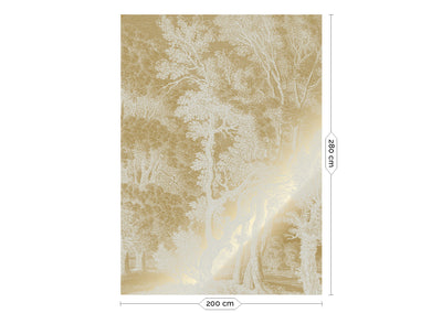 product image for Gold Metallic Wall Mural No. 3 Engraved Landscapes in Sand 49