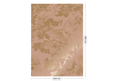 product image for Gold Metallic Wall Mural No. 4 Engraved Landscapes in Nude 70
