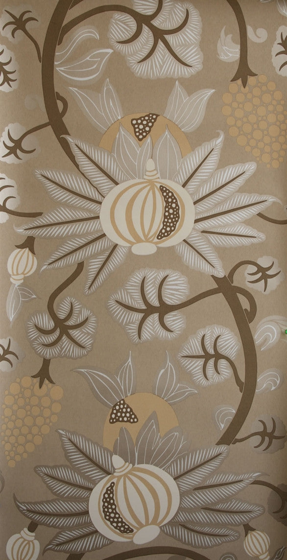 media image for Maharani Wallpaper in Tan and Neutrals from the Sariskar Collection by Osborne & Little 241