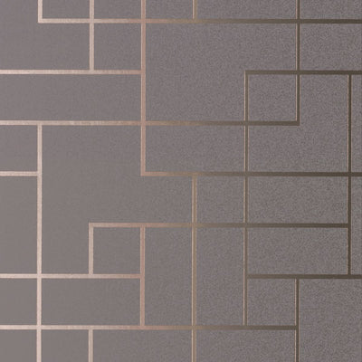 product image of Mason Geometric Wallpaper in Dark Grey from the Polished Collection by Brewster Home Fashions 511