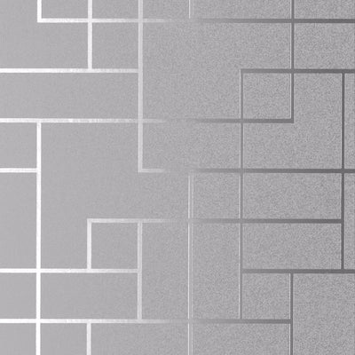 product image for Mason Geometric Wallpaper in Silver from the Polished Collection by Brewster Home Fashions 11