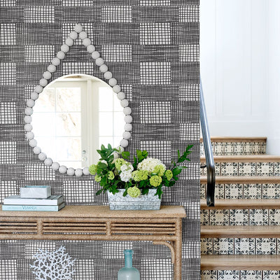 product image for Maxwell Geometric Wallpaper in Black from the Bluebell Collection by Brewster Home Fashions 16