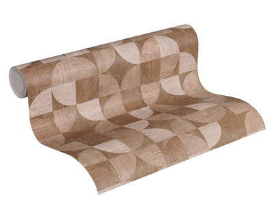 product image for Melena Deco Wood Wallpaper in Beige and Brown by BD Wall 56