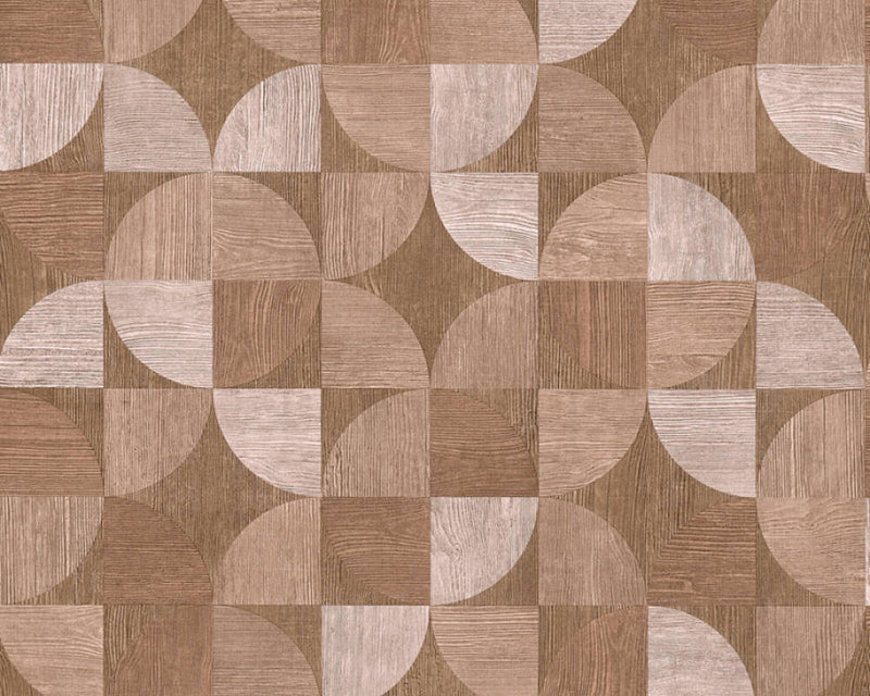 media image for Melena Deco Wood Wallpaper in Beige and Brown by BD Wall 216
