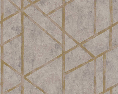 product image of Merida Deco Wallpaper in Beige and Gold by BD Wall 544