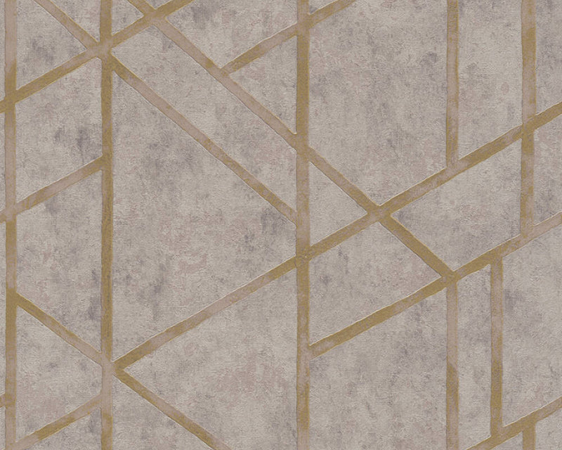 media image for Merida Deco Wallpaper in Beige and Gold by BD Wall 244