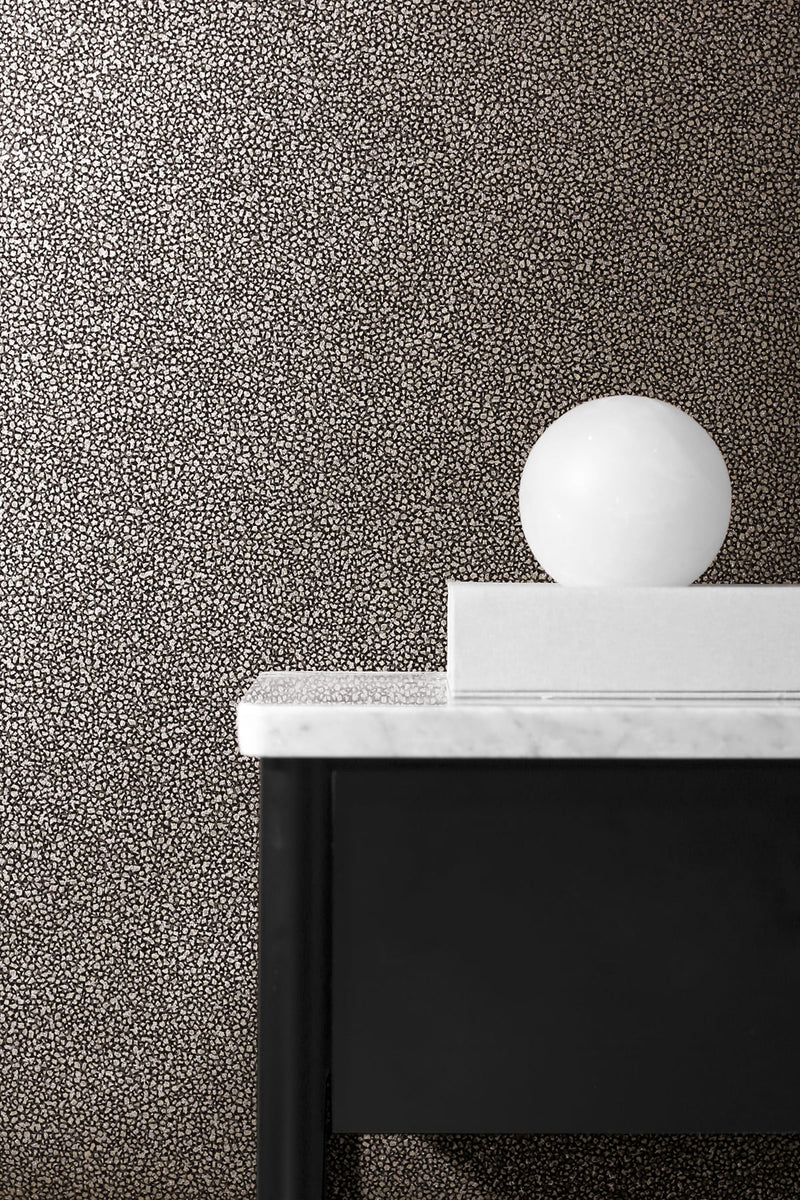 media image for Mica Texture Wallpaper in Coal and Silver Glitter from the Essential Textures Collection by Seabrook Wallcoverings 286