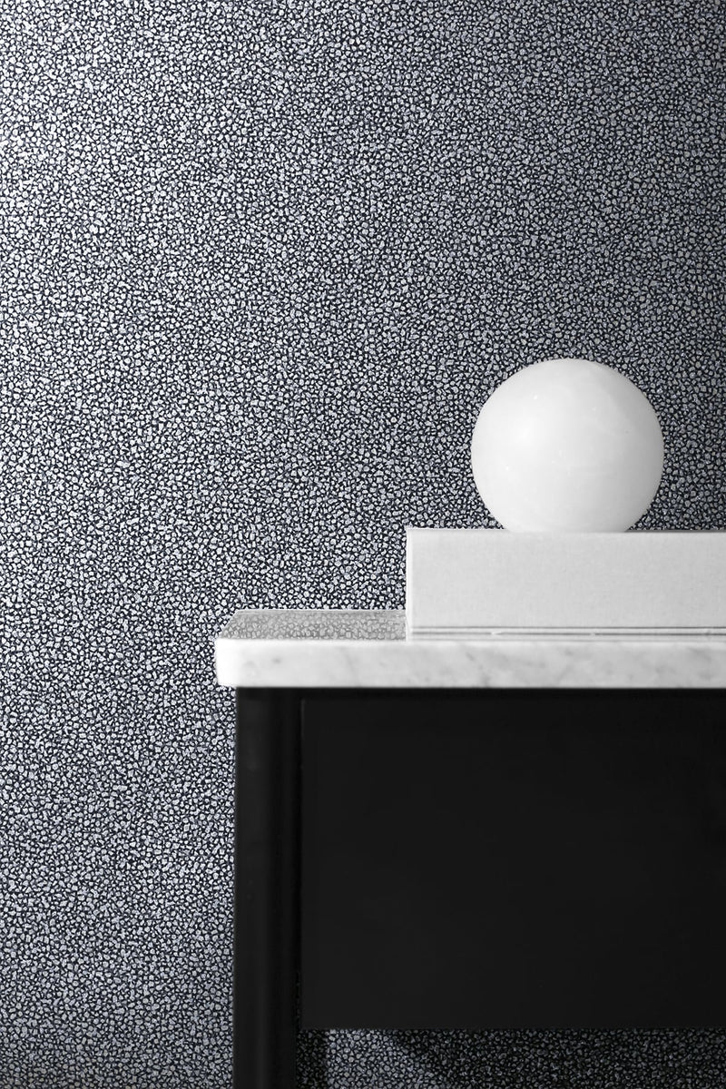 media image for Mica Texture Wallpaper in Smoke and Silver Glitter from the Essential Textures Collection by Seabrook Wallcoverings 285