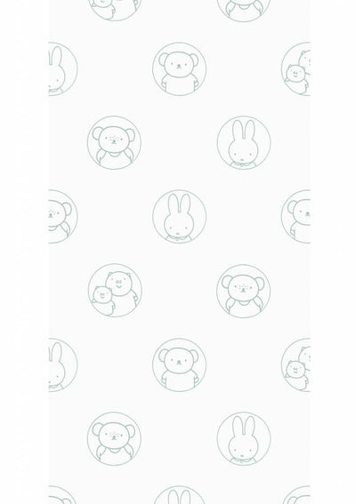 product image of Miffy Potraits Kids Wallpaper in Green by KEK Amsterdam 55