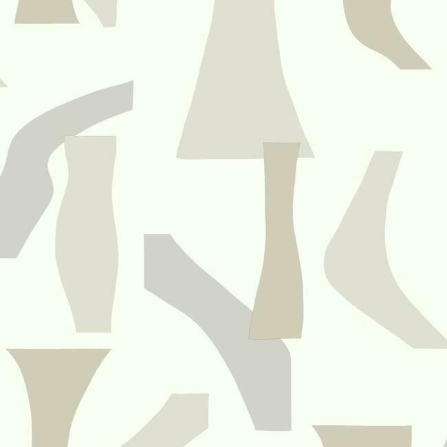 media image for Modernist Peel & Stick Wallpaper in Neutral by York Wallcoverings 285