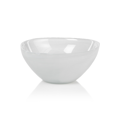 product image of Monte Carlo Small White Alabaster Glass Bowl 517