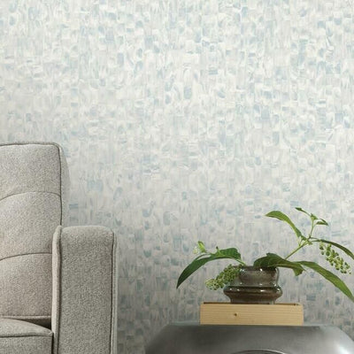 product image for Mother Of Pearl Peel & Stick Wallpaper in Grey Blue from the Stonecraft Collection by York Wallcoverings 19