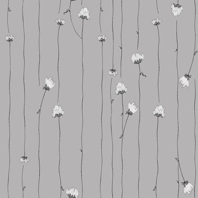 product image of Sample Mountain Rose Wallpaper in Gray 564