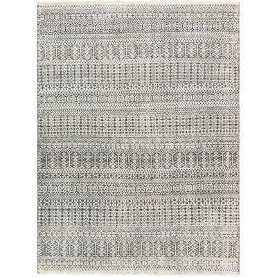 product image of Nobility NBI-2308 Hand Knotted Rug in Ivory & Medium Grey by Surya 573