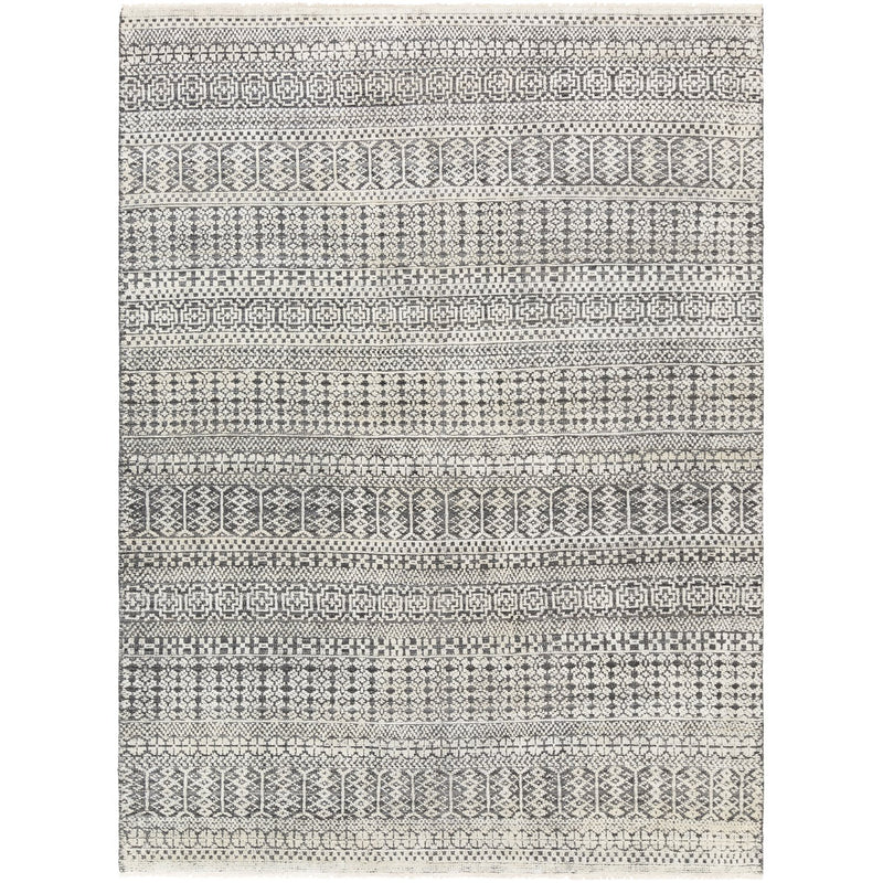 media image for Nobility NBI-2308 Hand Knotted Rug in Ivory & Medium Grey by Surya 242