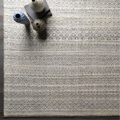 product image for Nobility NBI-2310 Hand Knotted Rug in Light Grey & Cream by Surya 21