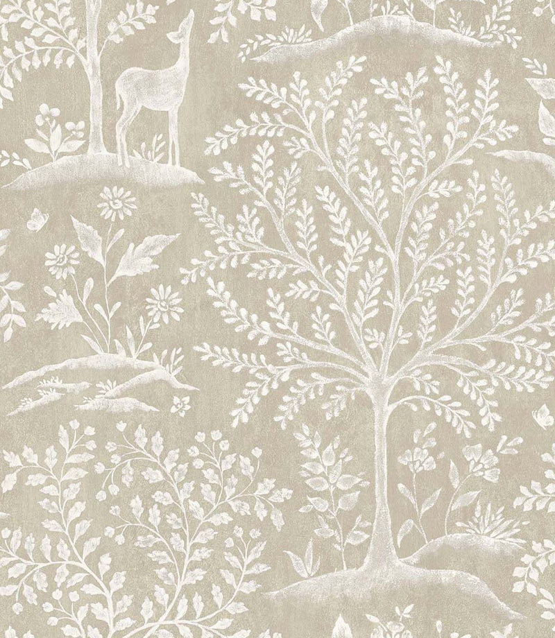 media image for Signature Forêt Linen Wallpaper by Nina Campbell 264