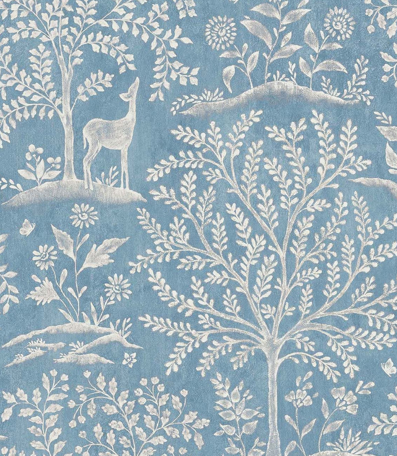 media image for Signature Forêt Blue Wallpaper by Nina Campbell 258