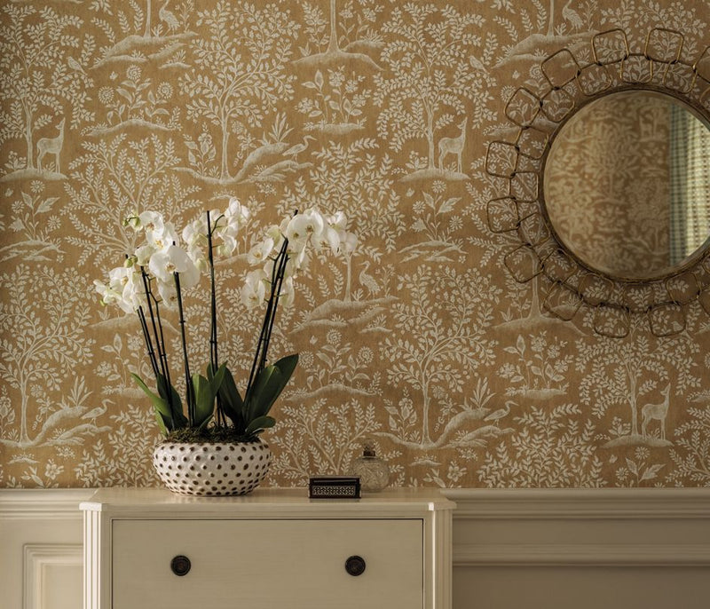 media image for Signature Forêt Linen Wallpaper by Nina Campbell 250