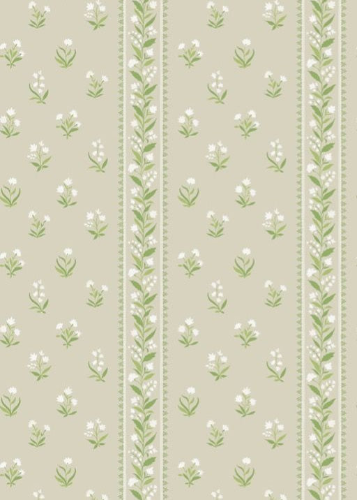 media image for Signature Petit Dapuri White/Green Wallpaper by Nina Campbell 281