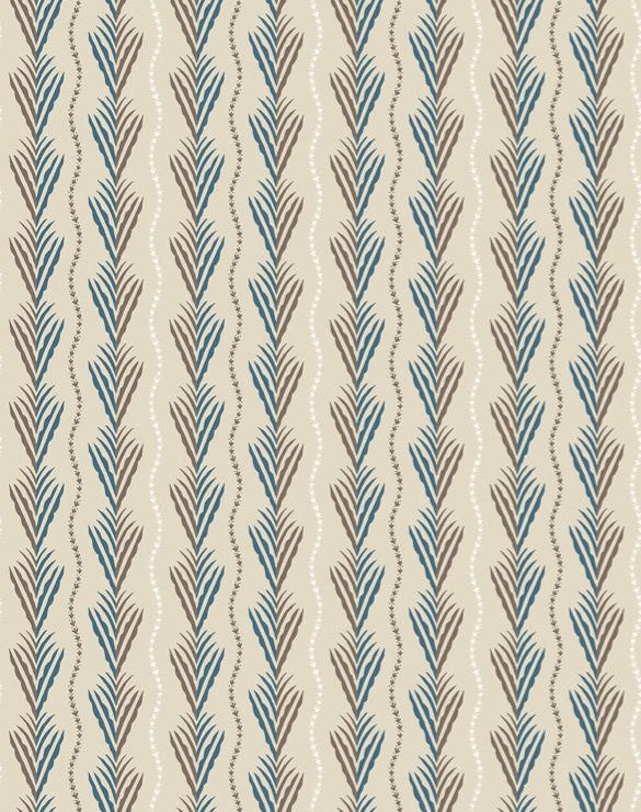 media image for Signature Meridor Blue/Chocolate Wallpaper by Nina Campbell 229