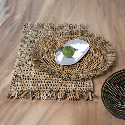 product image for tropical pandan fringed placemat by panorama city 3 31