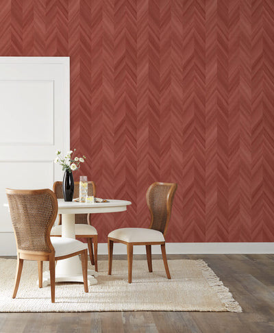 product image for Seesaw Wallpaper in Spell Struck Red from the Natural Digest Collection 64