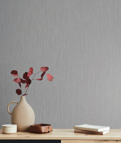 product image for Smooth as Silk Wallpaper in Asteroid Grey/Blue from the Natural Digest Collection 48