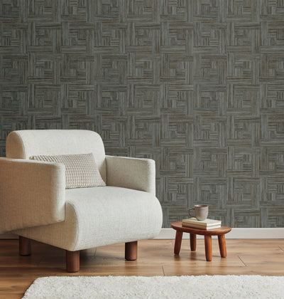 product image for Tesselle Wallpaper in Pier Black from the Natural Digest Collection 53