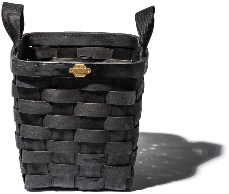 media image for wooden basket black square design by puebco 6 224