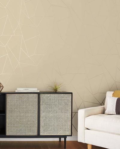 product image for Nazca Wallpaper in Pearl/Gold from the Modern Metals Second Edition 61