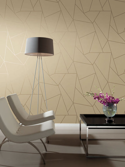 product image for Nazca Wallpaper in Pearl/Gold from the Modern Metals Second Edition 3