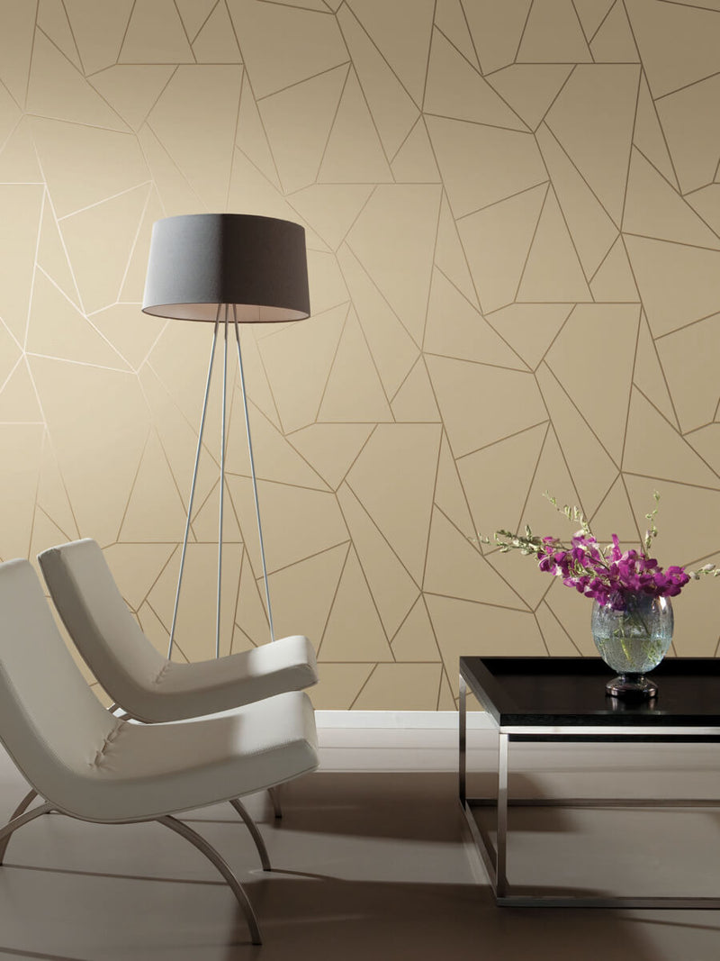media image for Nazca Wallpaper in Pearl/Gold from the Modern Metals Second Edition 268