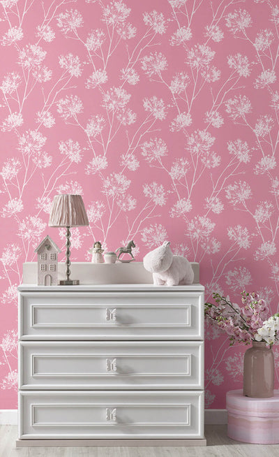 product image for One O'Clocks Peel & Stick Wallpaper in Pink 73