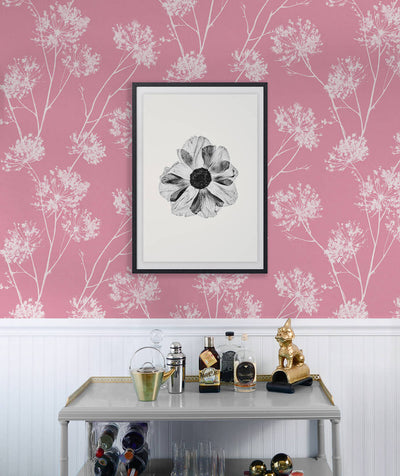 product image for One O'Clocks Peel & Stick Wallpaper in Pink 67