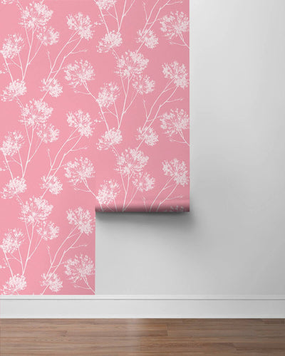 product image for One O'Clocks Peel & Stick Wallpaper in Pink 29